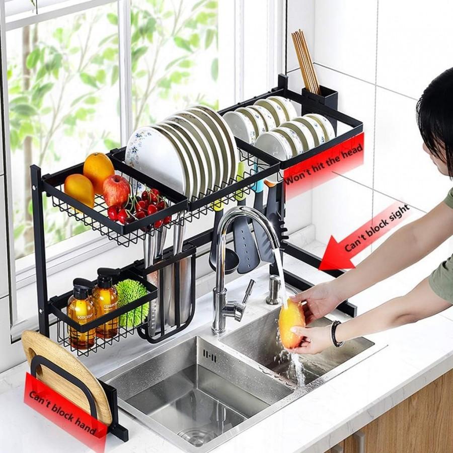 Suport scurgator de vase deasupra chiuvetei, 85 cm