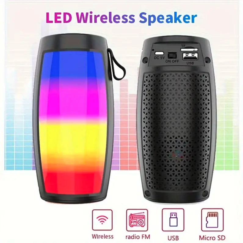 Boxa Bluetooth LED RGB, Radio FM