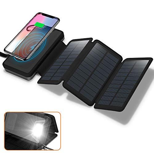 Baterie externa solara Power Bank 20.000 mAh, 4 panouri