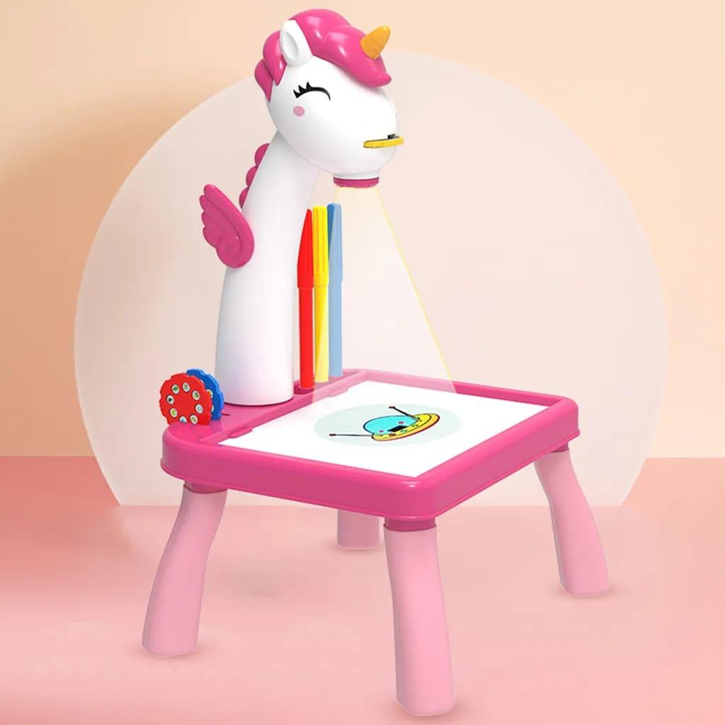 Tabla de desenat cu proiector holografic 3 diapozitive, Unicorn