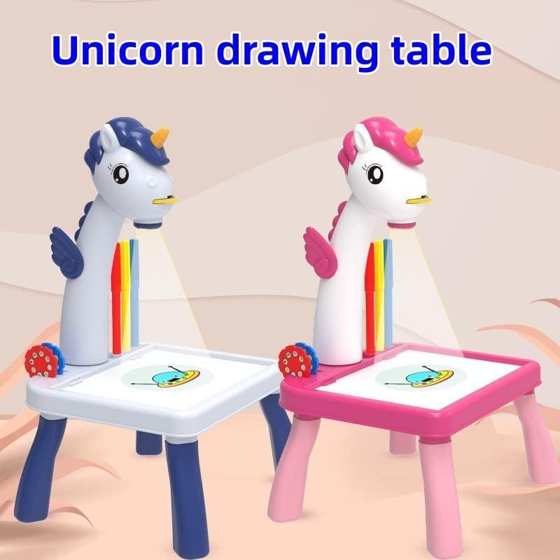 Tabla de desenat cu proiector holografic 3 diapozitive, Unicorn