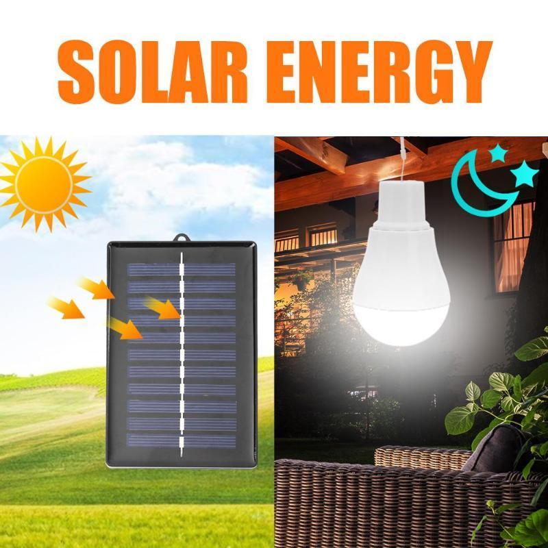 Bec portabil 20 LED cu panou solar si carlig