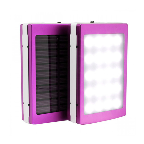 Baterie externa solara 30.000 mAh cu lanterna 20 LED