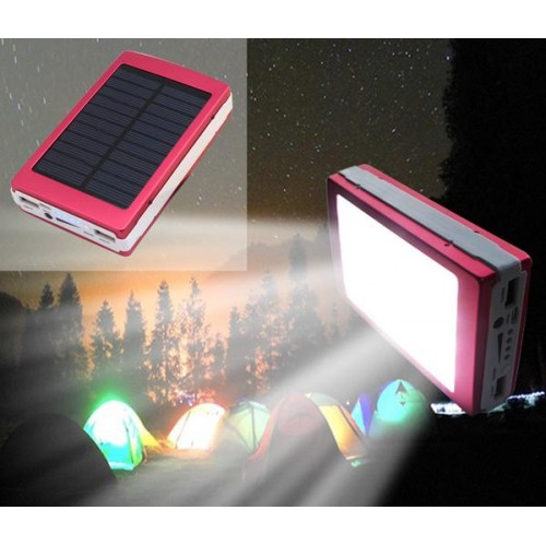 Baterie externa solara 30.000 mAh cu lanterna 20 LED