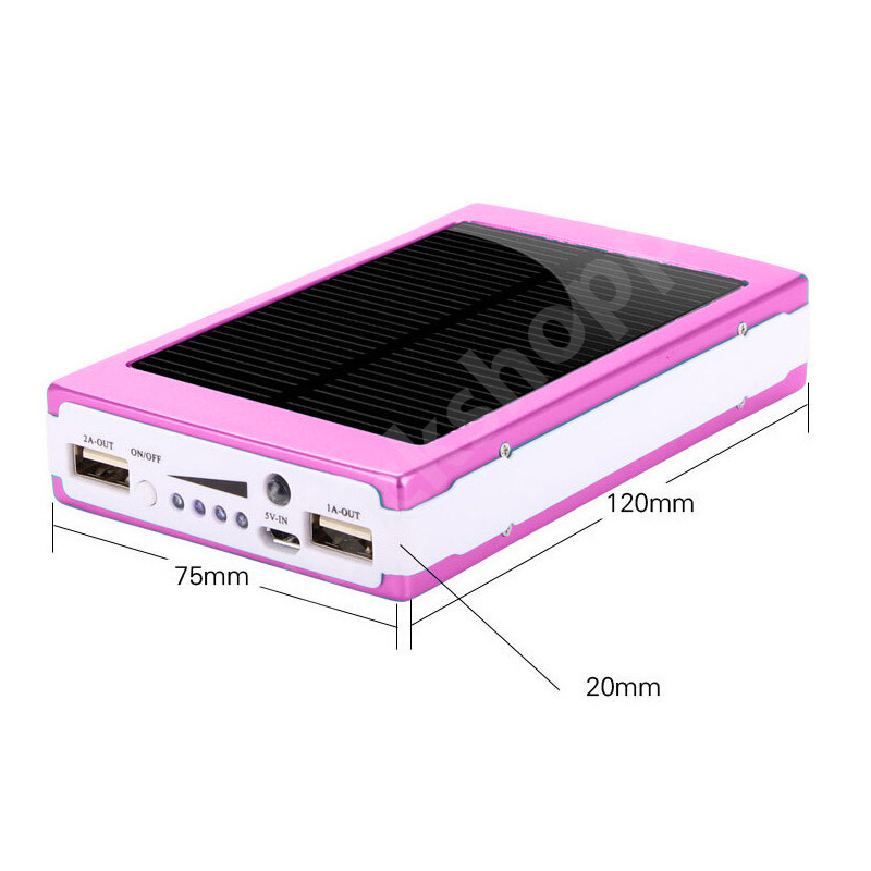 Baterie externa solara 30.000 mAh cu lanterna 20 LED