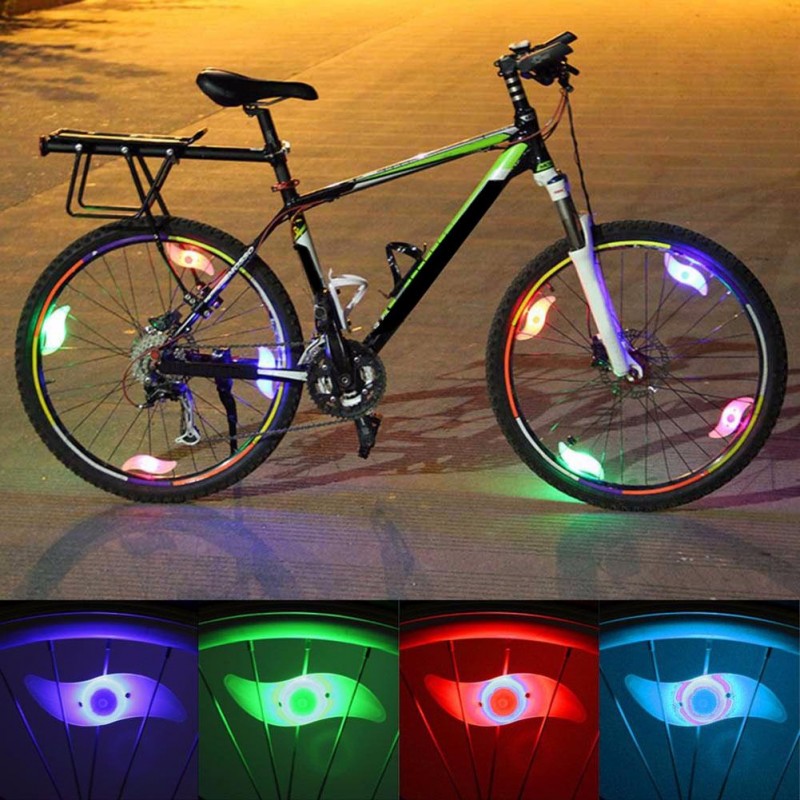 Set 4 LED RGB pentru roata de bicicleta