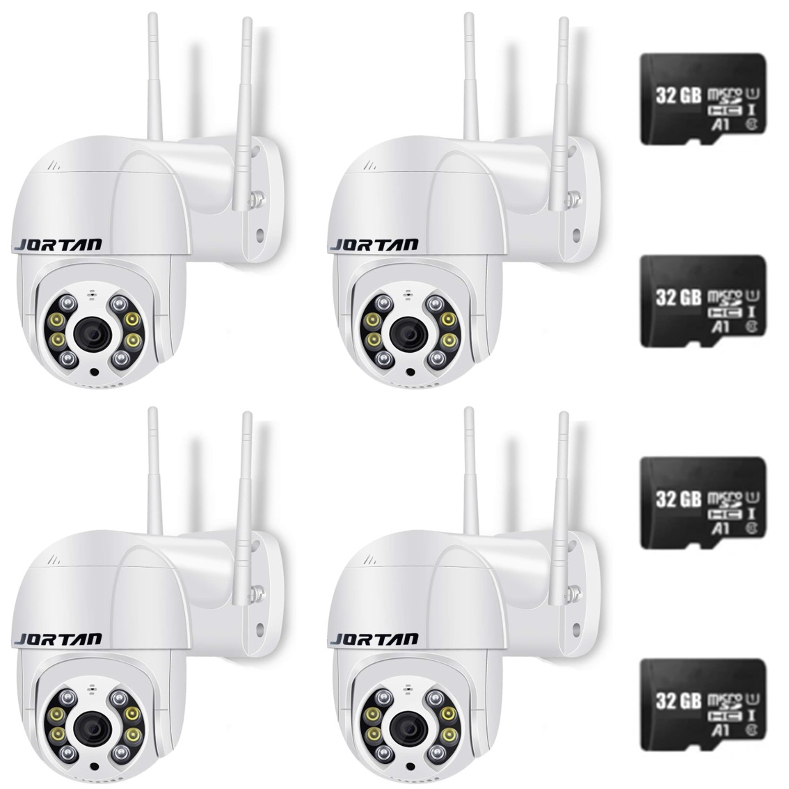 Set 4 x camera de supraveghere IP 360 WiFi, card 32 GB