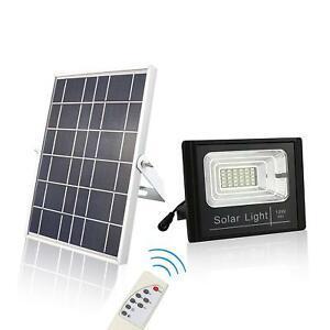 Proiector LED exterior 60W alb rece cu panou solar, Solar Light IP 66