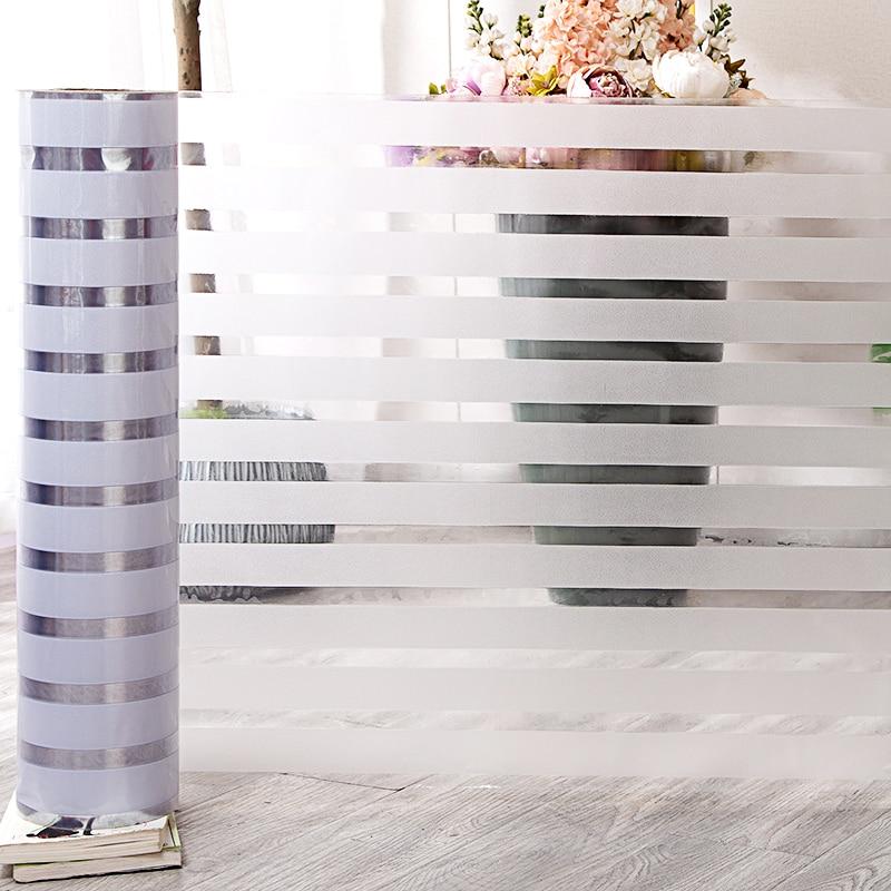 Folie geam cu dungi albe, 45 cm x 3 metri