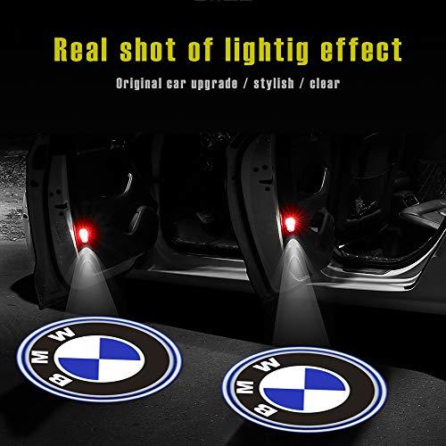 Set 2 holograme  pentru portiere, LED cu logo BMW