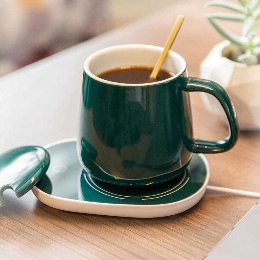 Set cana din ceramica si suport pentru mentinere calda, 250 ml