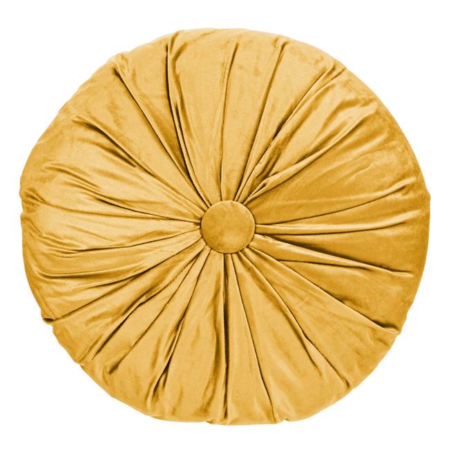 Set 2 perne decorative rotunde, Galben, 40 cm