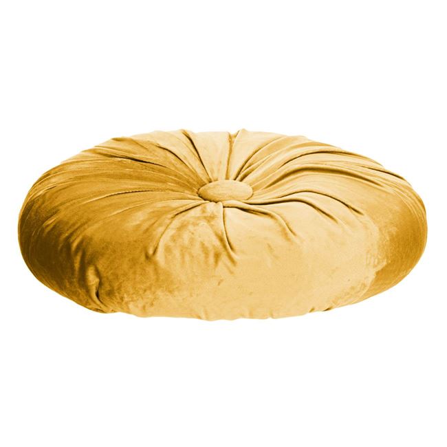 Set 2 perne decorative rotunde, Galben, 40 cm