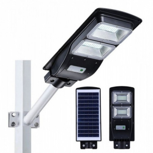 Lampa solara LED 200 W, JORTAN Slim, Senzor de Miscare, Suport metalic