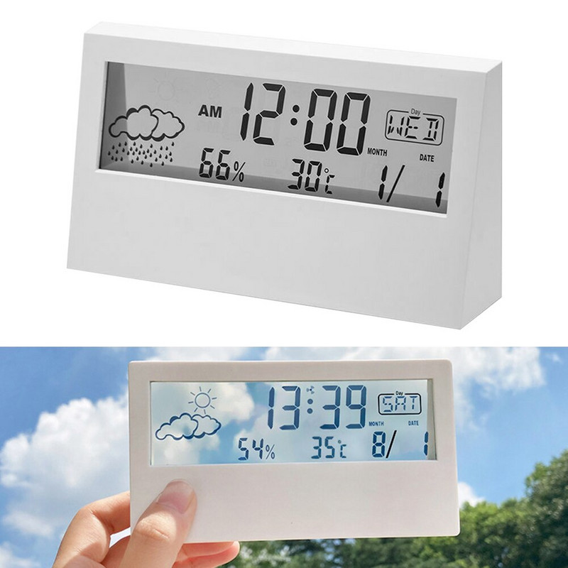 Set 2 x Termohigrometru digital, Ceas, calendar - senzor de umiditate