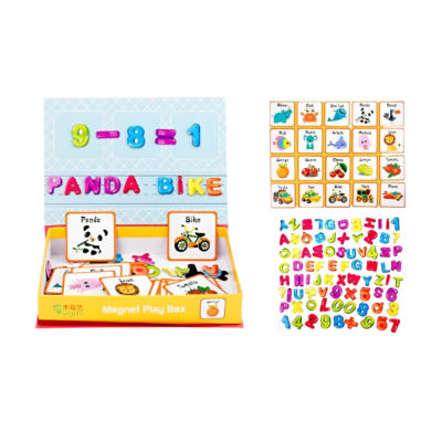 Cutie cu puzzle Magnetic Play Box, School 101 piese