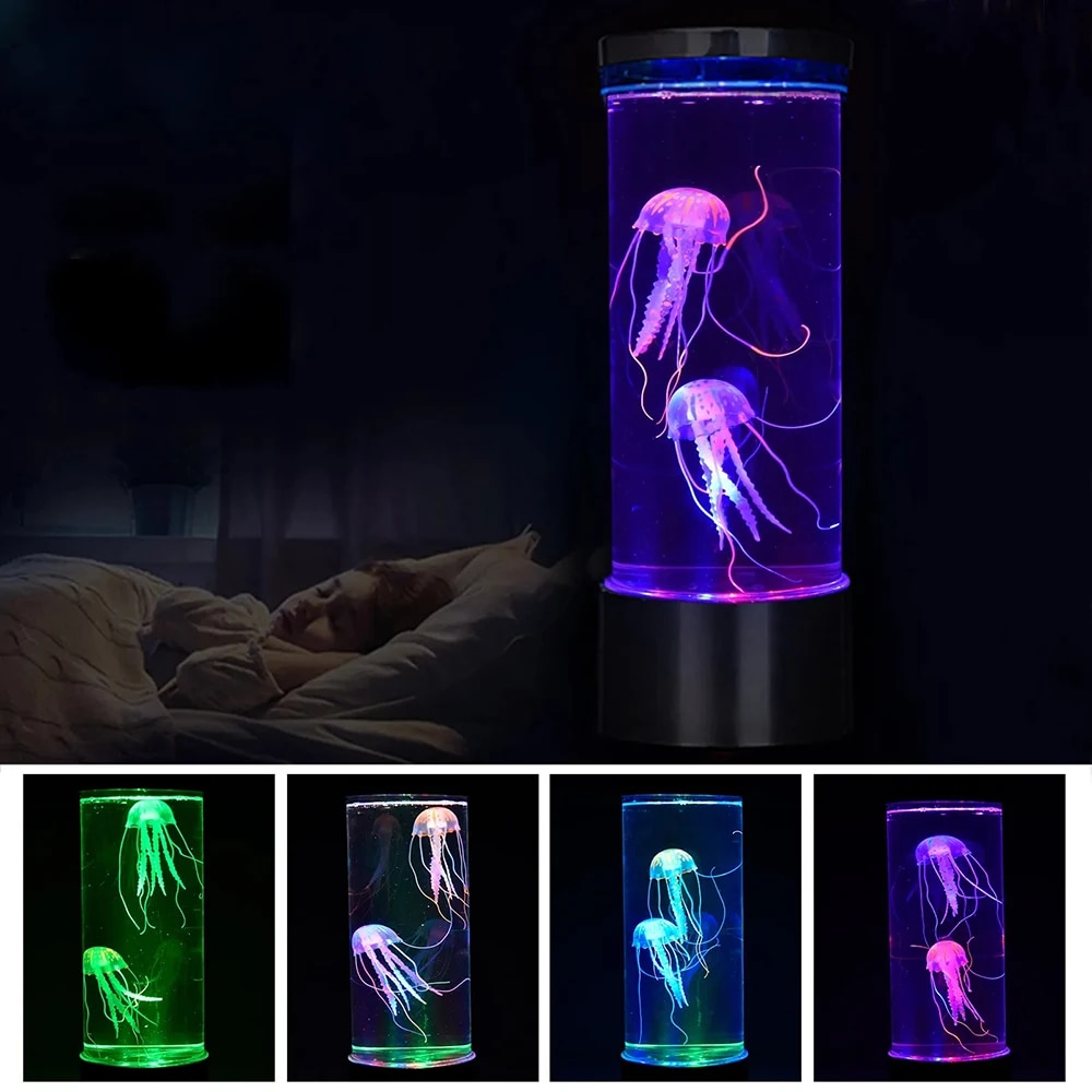 Lampa tip acvariu cu meduze, 5 culori
