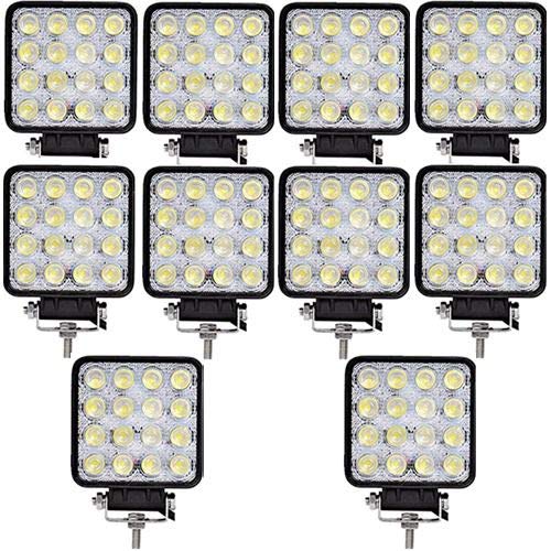 Set 10 proiectoare 16 LED 48W auto OFF-ROAD, IP 67