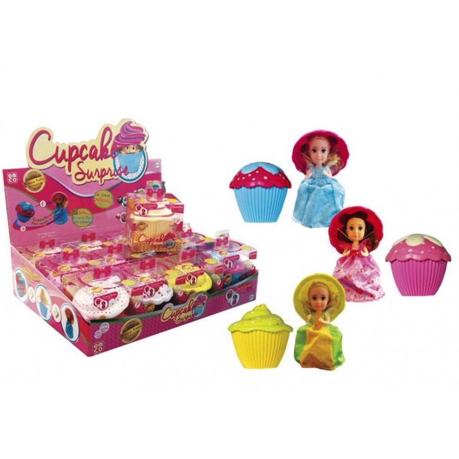 Set 4 papusi Cupcake pentru fetitele care iubesc briosele