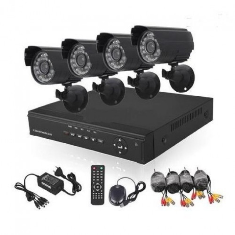 Kit supraveghere video Sistem CCTV 4 Camere + DVR