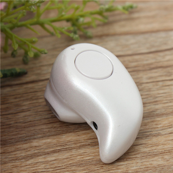 Mini casca Handsfree Bluetooth, design picatura - ALB