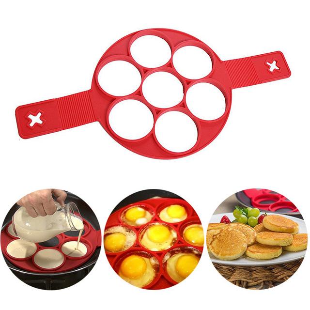 Set 2 x forma din silicon pentru clatite si oua