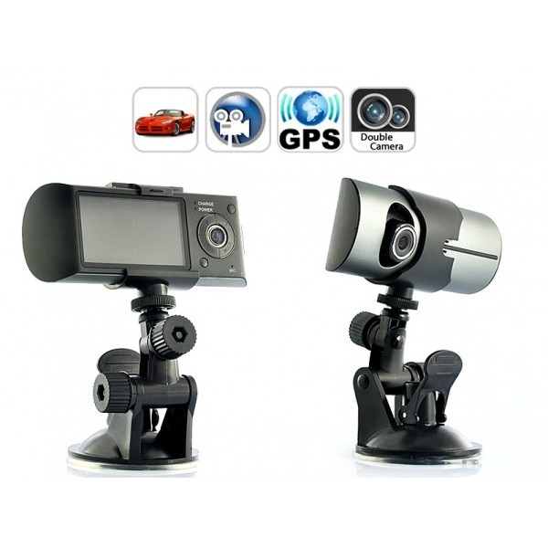 Camera auto HD cu filmare fata-spate si modul GPS