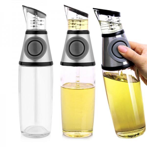Dispenser din sticla pentru ulei si otet. Oliviera usor de utilizat.