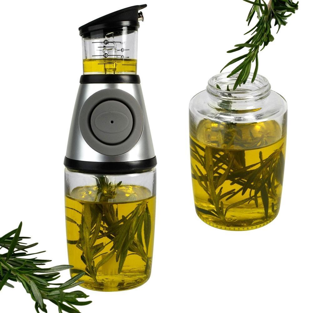 Dispenser din sticla pentru ulei si otet. Oliviera usor de utilizat.