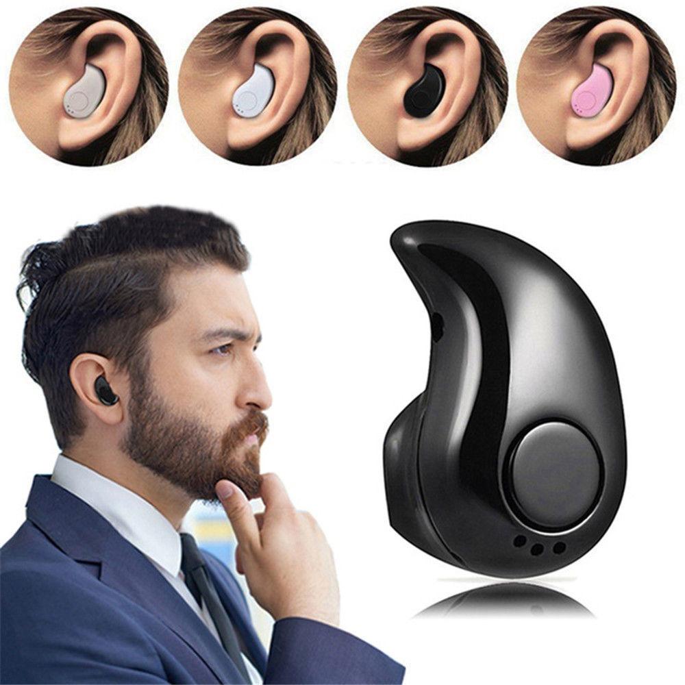 Mini casca Bluetooth 4.1 - distanta 10 M, design picatura - Negru