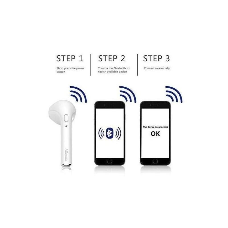 Casti Bluetooth I7 TWS fara fir prevazute cu acumulator