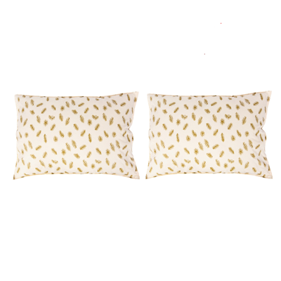 Set 2 perne din puf de gasca cu invelis din bumbac 50 x 70 cm