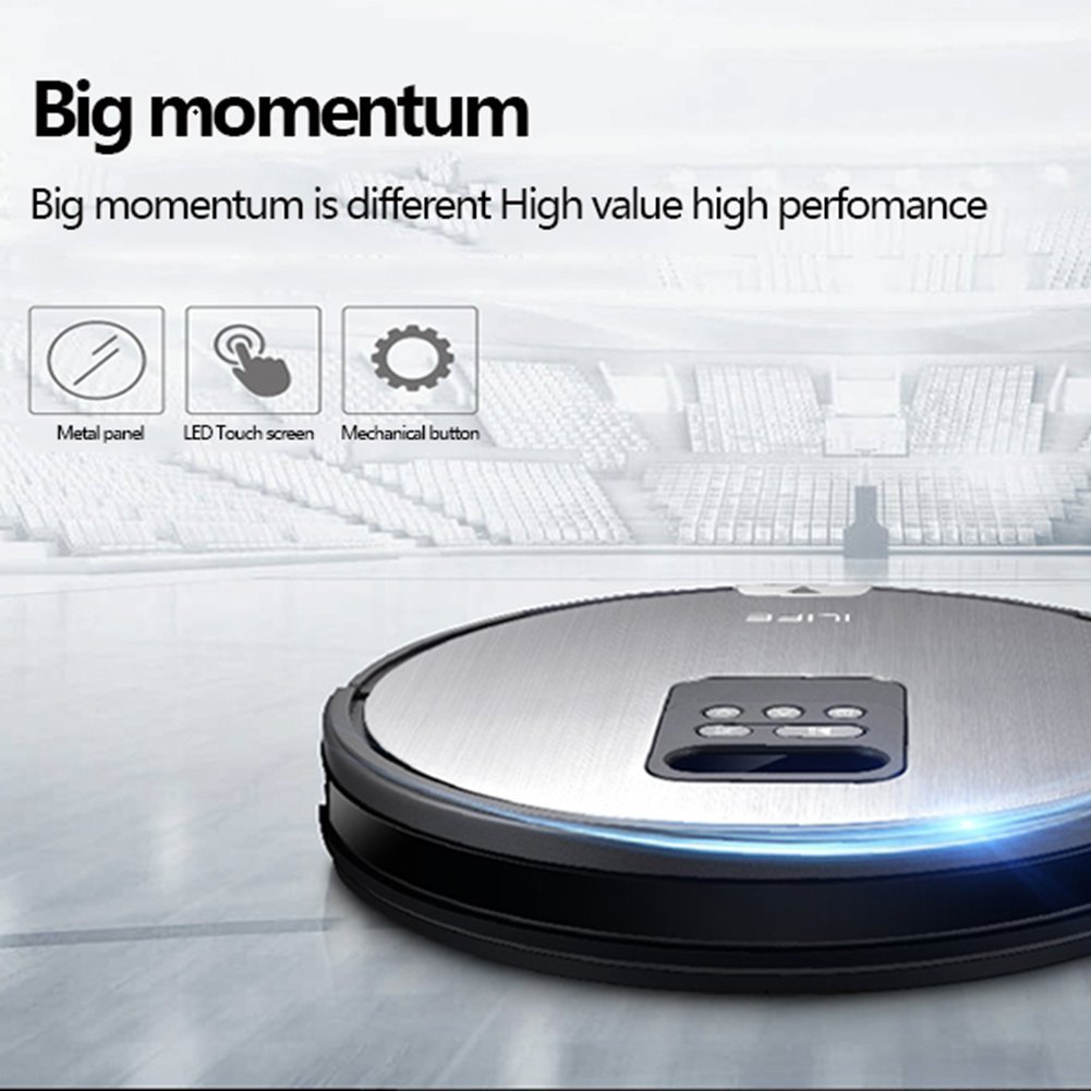 Robot Aspirator ILIFE Super Slim X750, Functie de Mop si 5 Moduri de lucru