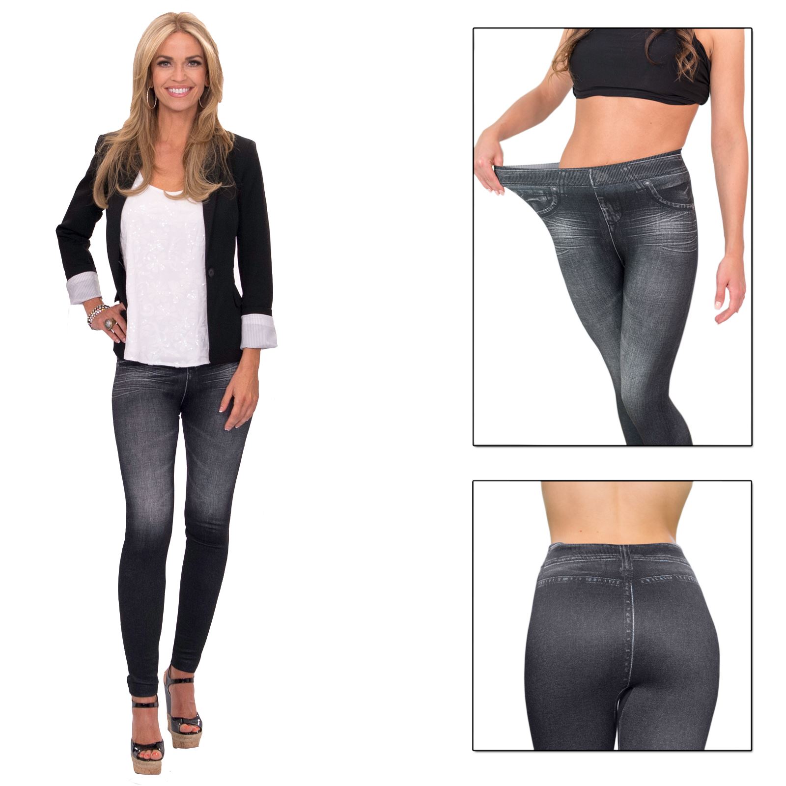 Colanti modelatori dama cu aspect de blugi Slim'n Lift