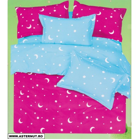 Made in Romania. Set lenjerie de pat din bumbac 4 piese