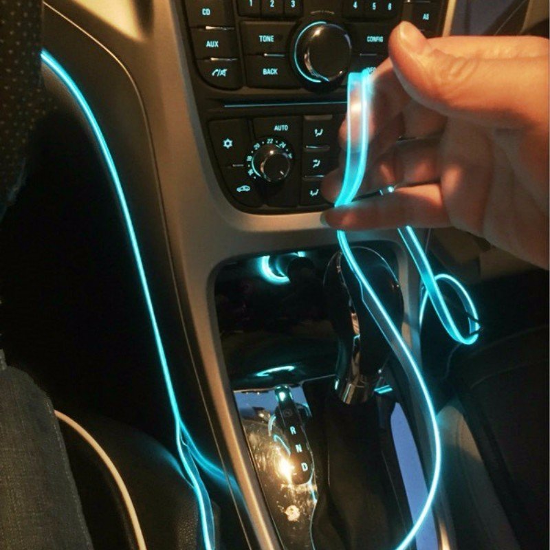 Banda LED auto decorativa, 3 metri, 12V, pentru interior