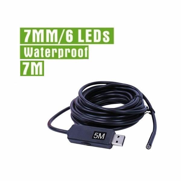 Camera endoscop waterproof foto/video, diametru 7mm, cablu 5M