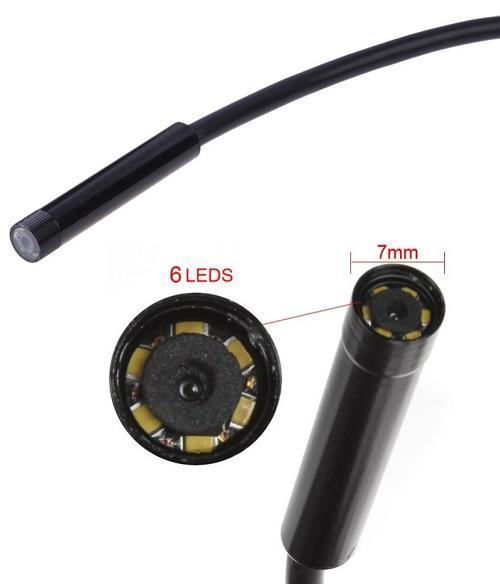 Camera endoscop waterproof foto/video, diametru 7mm, cablu 5M