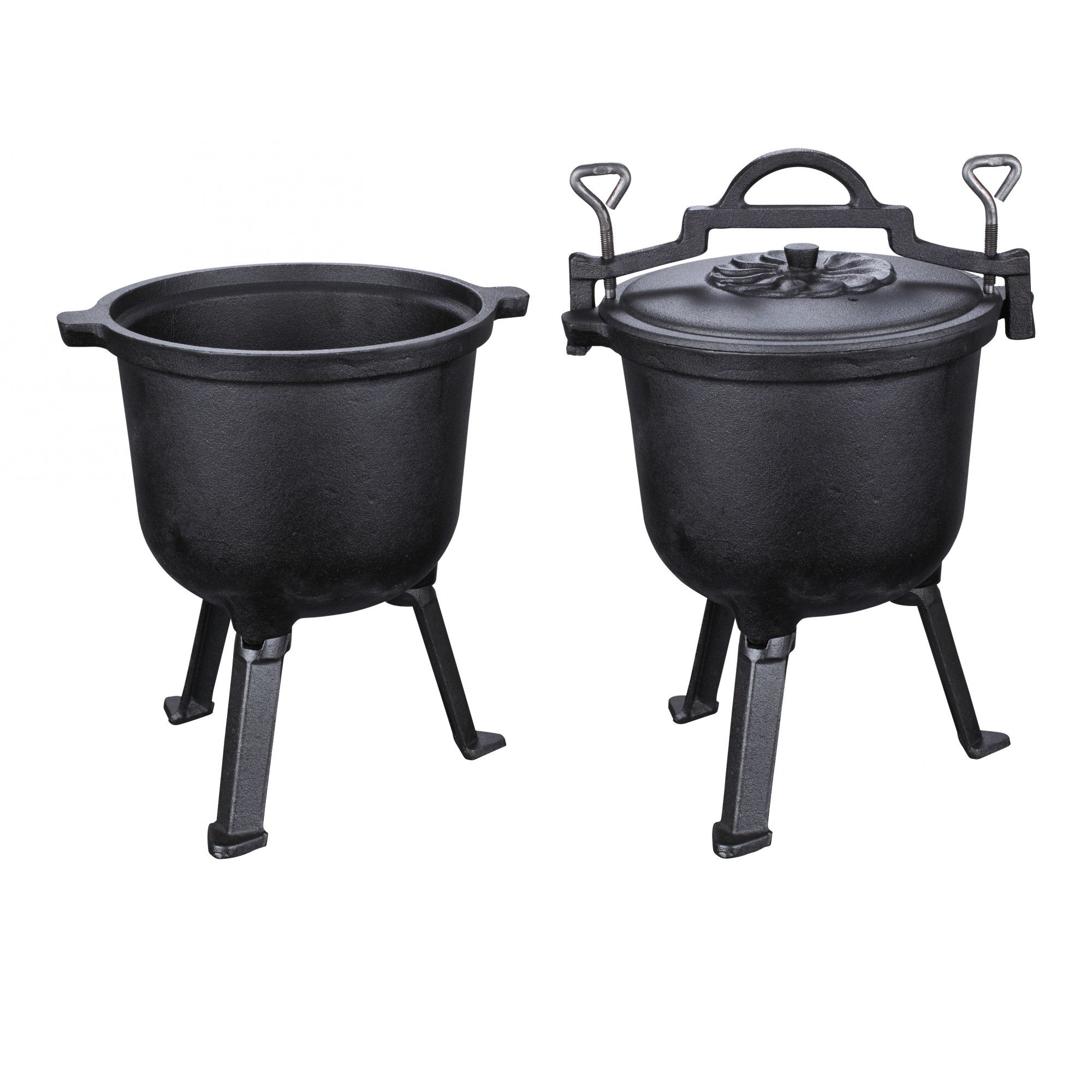 Ceaun fonta cu pirostrii Peterhof 10 litri, capac fonta 30 cm