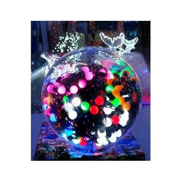 Instalatie multicolora 40 LED, 6 metri, globulete bulbi cherry