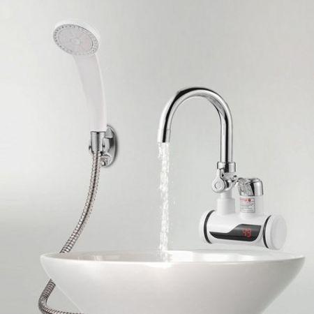 Robinet electric instant apa calda cu furtun - montare pe chiuveta