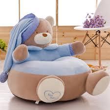 Fotoliu din plus ursuletul Teddy - albastru, roz, galben
