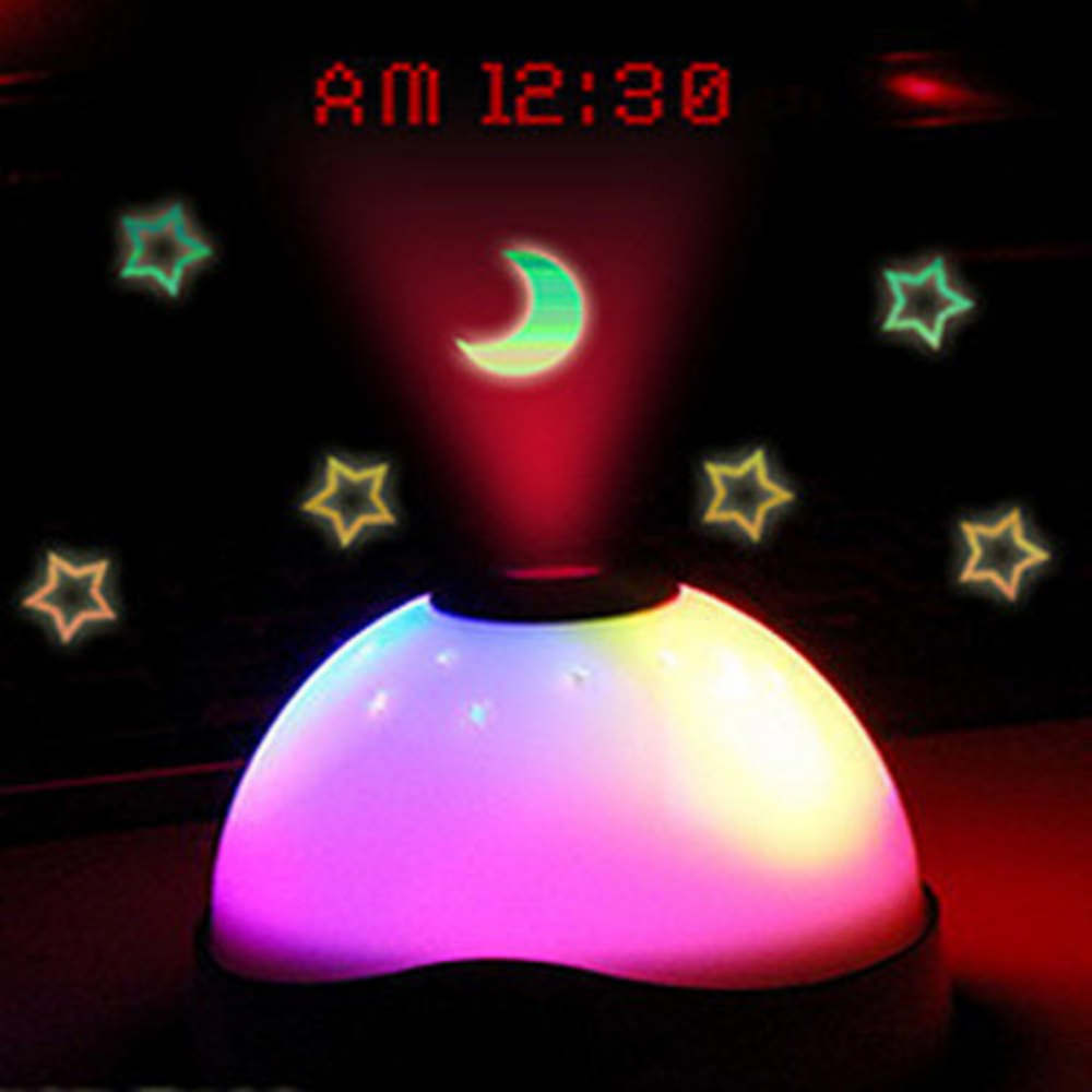 Ceas multicolor cu alarma si proiectie ora pe tavan