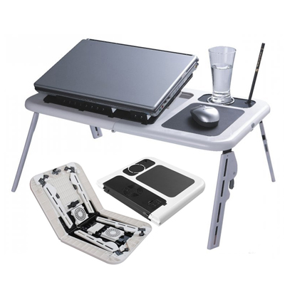 Masa laptop E-Table cu 2 ventilatoare si picioare reglabile