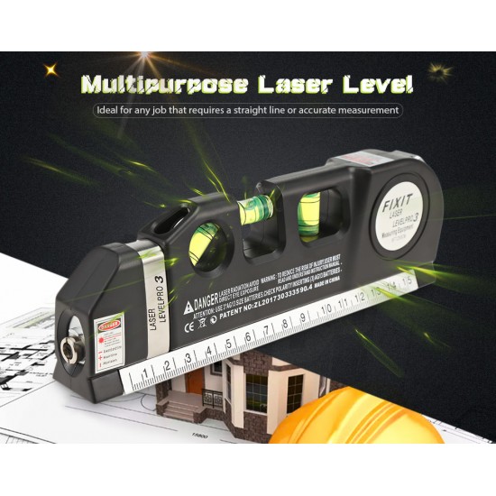 Nivela-boloboc multifunctionala cu raza laser si ruleta incorporata