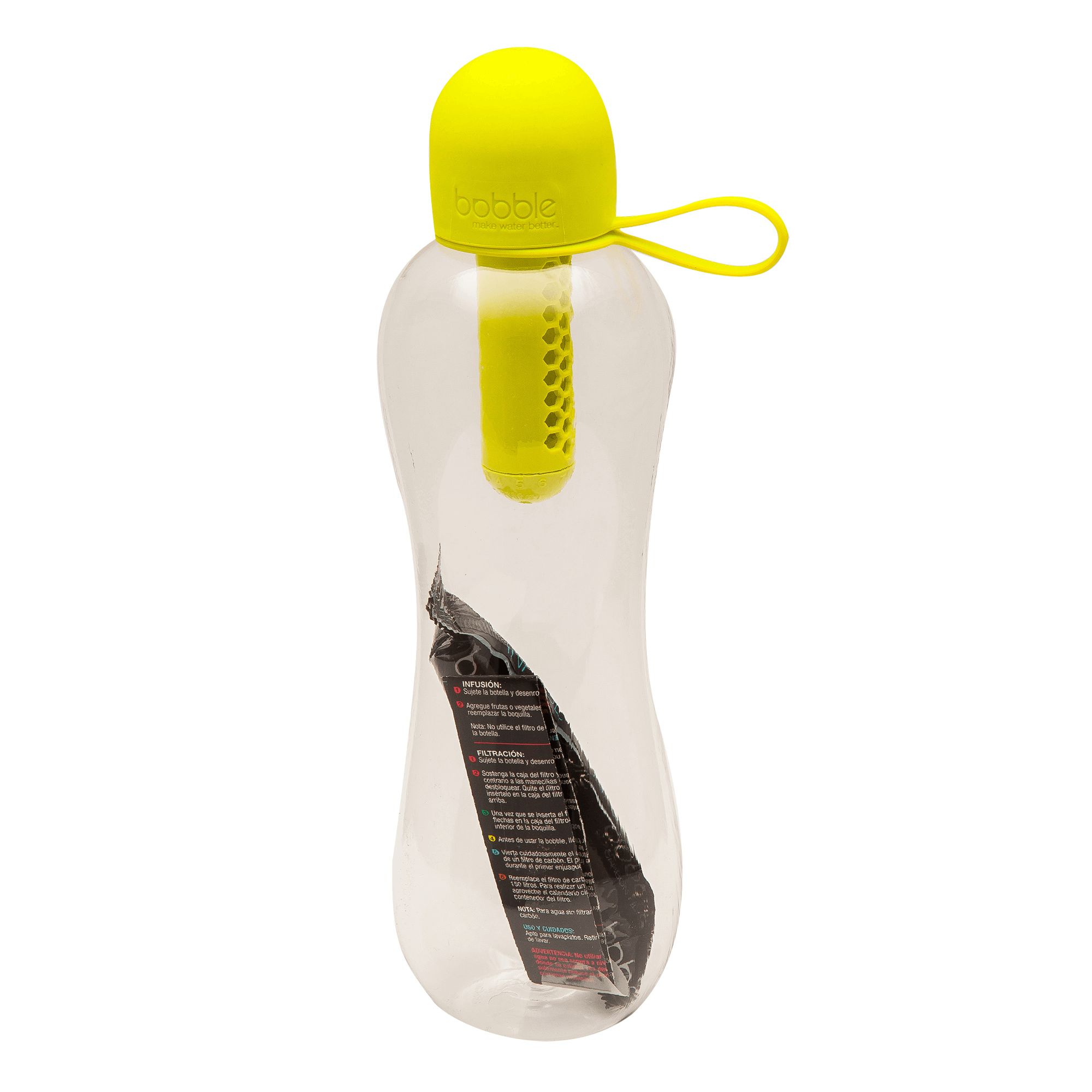 Sticla cu infuzor fructe si filtru de carbon Bobble 590 ml