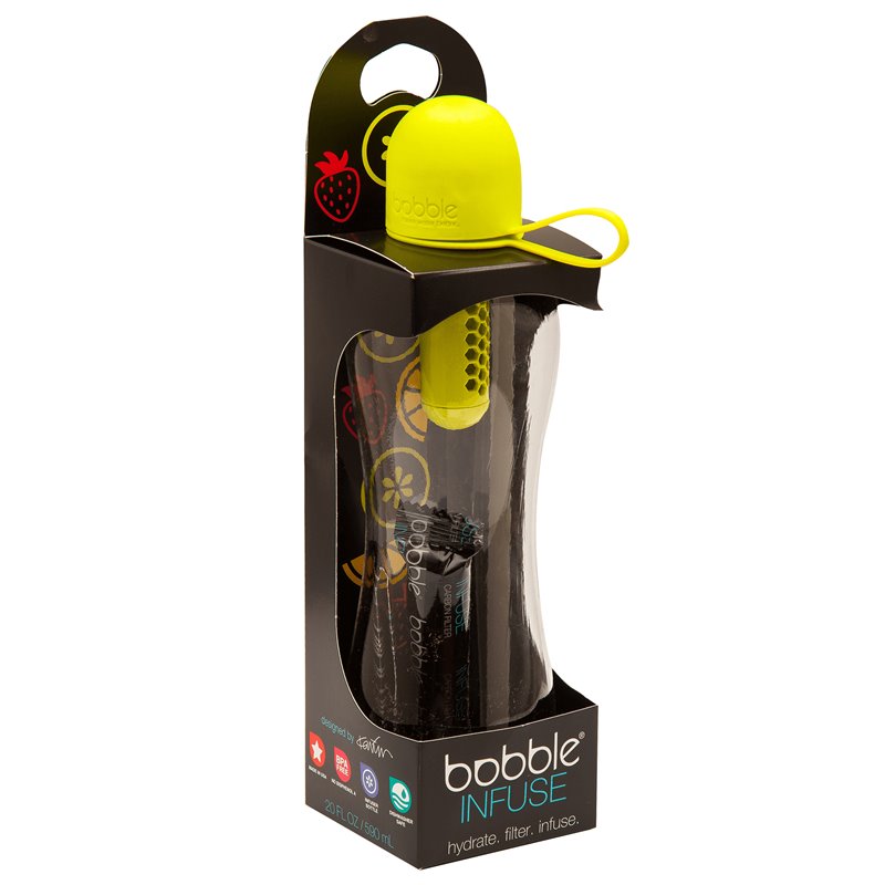 Sticla cu infuzor fructe si filtru de carbon Bobble 590 ml