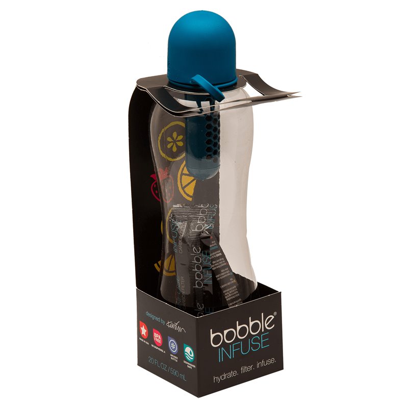 Sticla cu infuzor fructe si filtru de carbon Bobble 590 ml