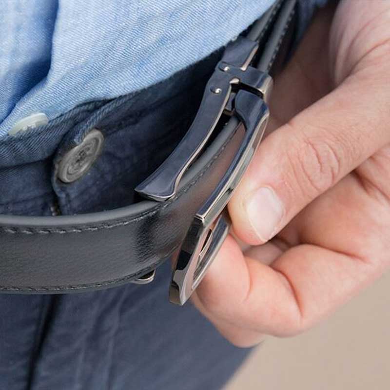 Curea austabila fara gauri, catarama din metal, 32 pozitii