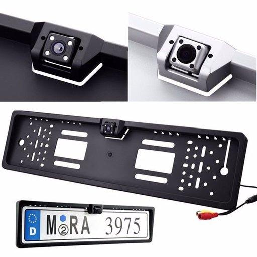 Suport pentru numar auto cu camera marsarier incorporata